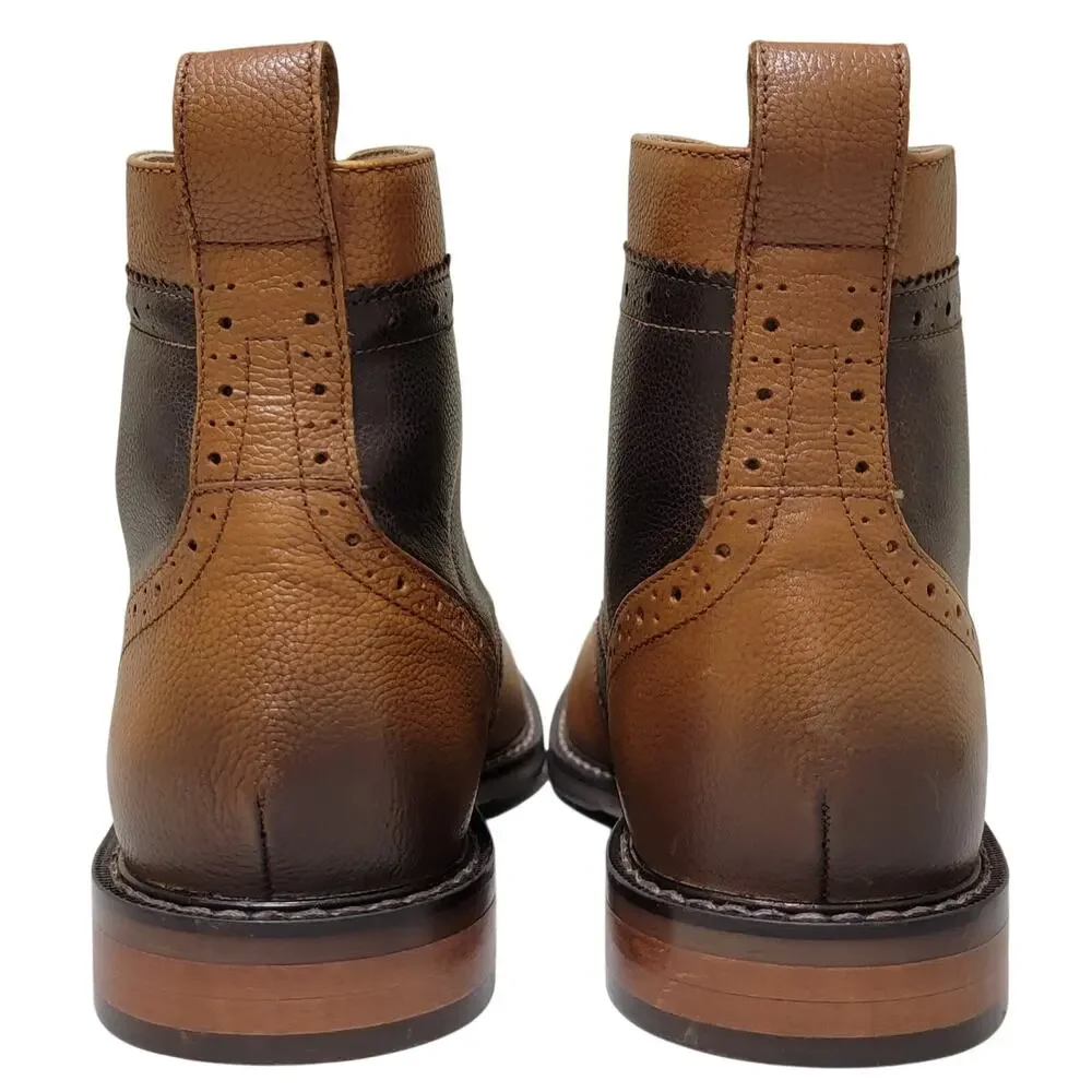 Stacy Adams Men Finnegan Wingtip Brogue Dress Boots Size US 8M Brown Multi